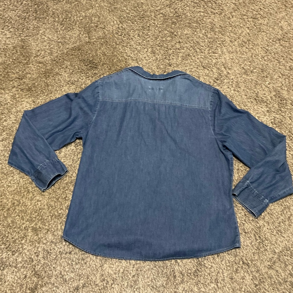 Croft & Barrow Classic Chambray Denim Shirt XL - Picture 2 of 5